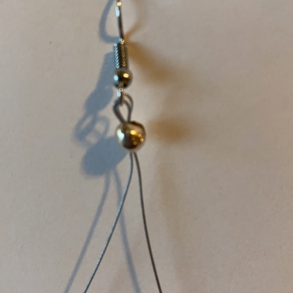 Handmade Gold beaded earrings - Picture 2 of 3
